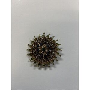 Jeweled Heidi Daus Sunflower Brooch NWOT